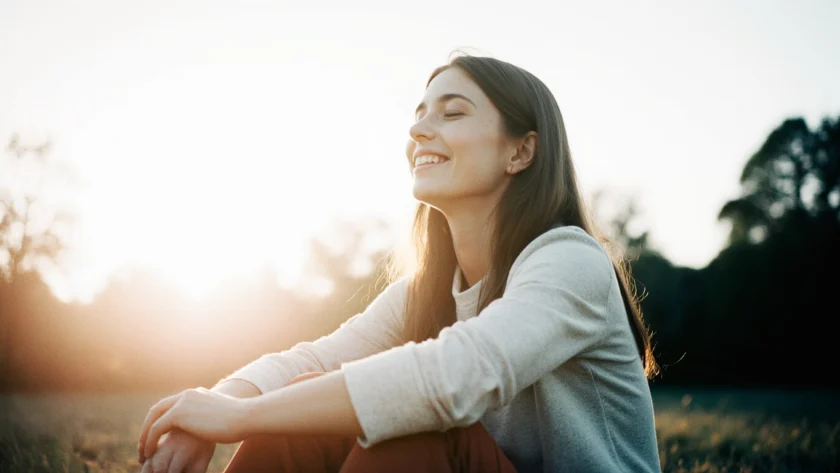 A calming image symbolizing inner peace and mindfulness, representing the idea of finding peace through gratitude.