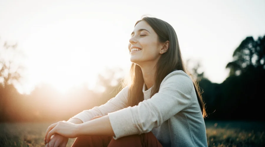 A calming image symbolizing inner peace and mindfulness, representing the idea of finding peace through gratitude.