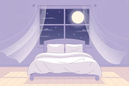 Peaceful person sleeping calmly, symbolizing how rest can help manage anxiety and improve mental balance.